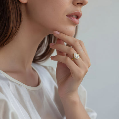 Fana Bezel Pear Diamond Engagement Ring — photo 2 of 3
