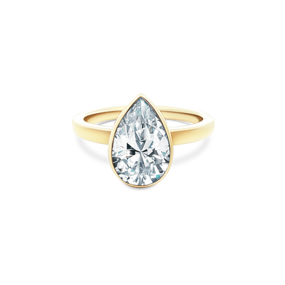 Fana Bezel Pear Diamond Engagement Ring — photo 1 of 3