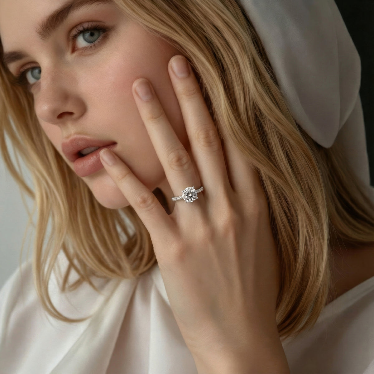 Christopher Designs Round Diamond Pave Engagement Ring — photo 2 of 3