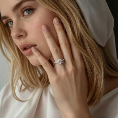 Christopher Designs Round Diamond Pave Engagement Ring — photo 2 of 3