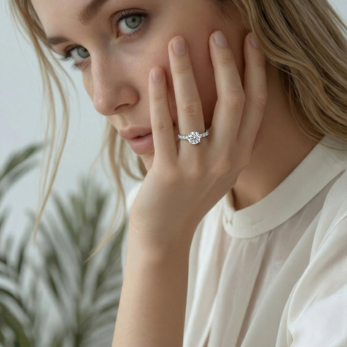 Christopher Designs Round Diamond Engagement Ring — photo 2 of 3