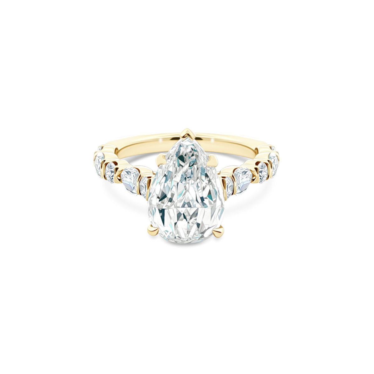 Christopher Designs Pear Diamond Engagement Ring — photo 1 of 3