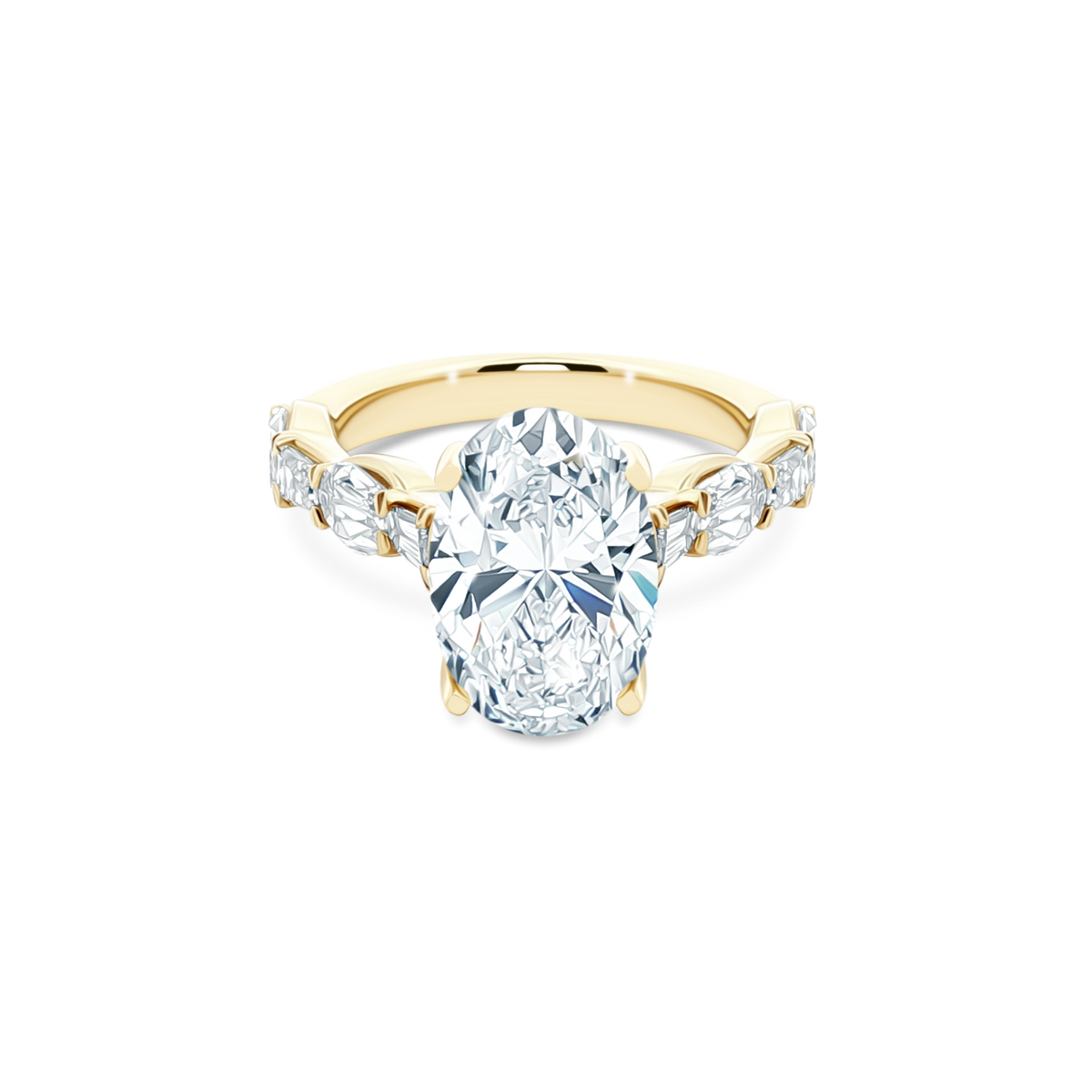 Christopher Designs Oval Diamond Engagement Ring — photo 1 of 3