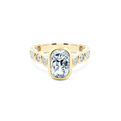 Christopher Designs Elongated Cushion Diamond Engagement Ring — photo 1 of 3