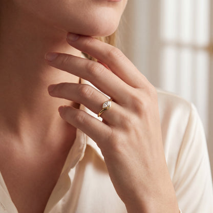 .24ct 14k Yellow Gold Diamond Ring — photo 2 of 2