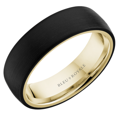 Crown Ring Bleu Royale Men's Band | 14K Gold | 6.5mm | RYL-276BY65 — photo 1 of 2