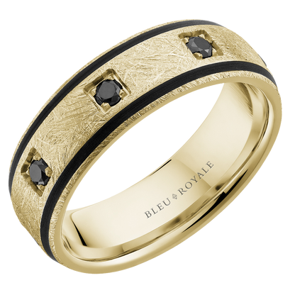 Crown Ring Bleu Royale Men's Band | 14K Gold | 7mm | RYL-266YBBD7 — photo 1 of 2