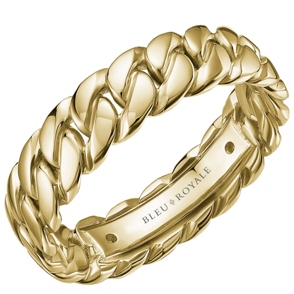 Crown Ring Bleu Royale Men's Band | 14K Gold | 6mm | RYL-233Y6 — photo 1 of 2