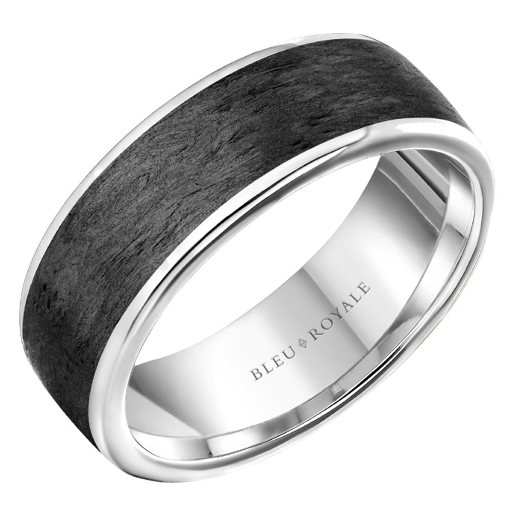Crown Ring Bleu Royale Men's Band | 14K Gold | 7.5mm | RYL-175W75 — photo 1 of 2