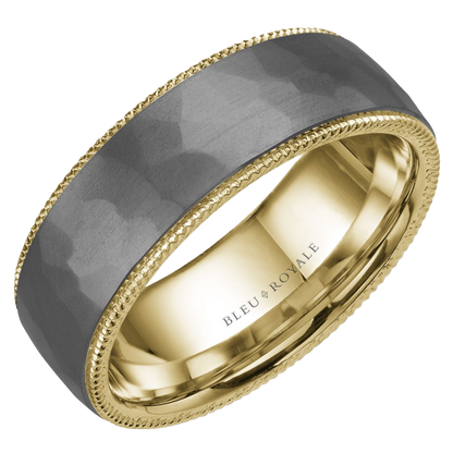 Crown Ring Bleu Royale Men's Band | 14K Gold & Tantalum | 7.5mm | RYL-162TY75 — photo 1 of 2