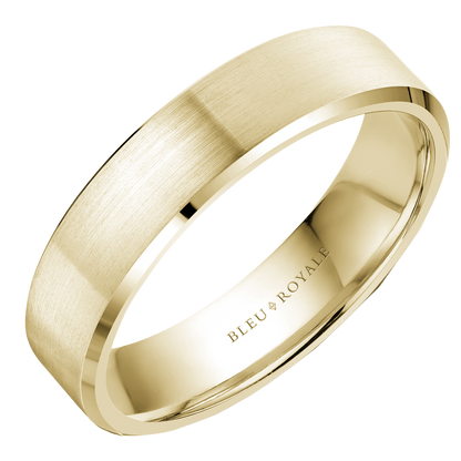 Crown Ring Bleu Royale Men's Band | 14K Gold | 5.5mm | RYL-118Y55 — photo 1 of 2