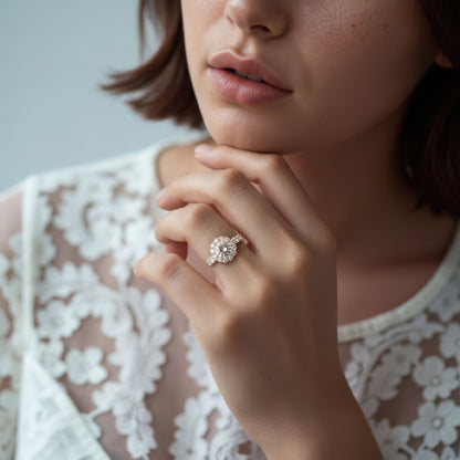 Christopher Designs Round Halo Diamond Engagement Ring — photo 2 of 3