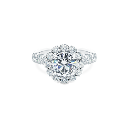 Christopher Designs Round Halo Diamond Engagement Ring — photo 1 of 3