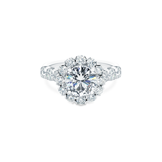 Christopher Designs Round Halo Diamond Engagement Ring — photo 1 of 3