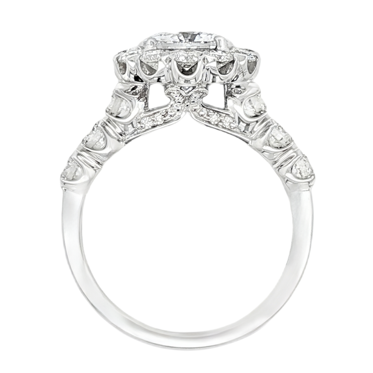 Christopher Designs Round Halo Diamond Engagement Ring — photo 3 of 3