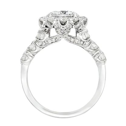 Christopher Designs Round Halo Diamond Engagement Ring — photo 3 of 3