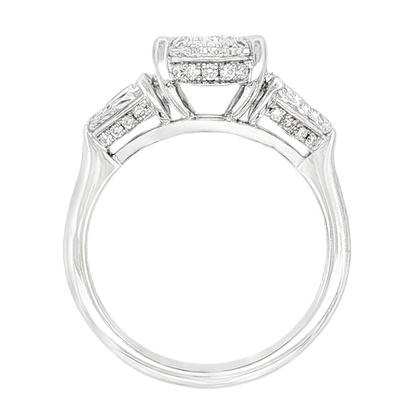 Christopher Designs Three Stone Diamond Engagement Ring — photo 3 of 3