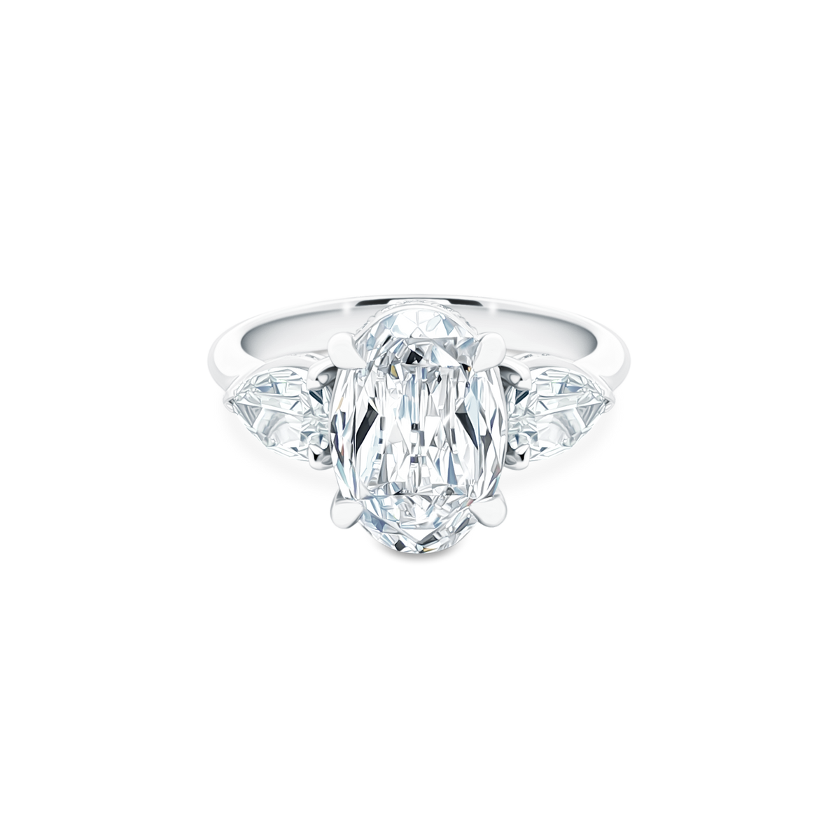 Christopher Designs Three Stone Diamond Engagement Ring — photo 1 of 3