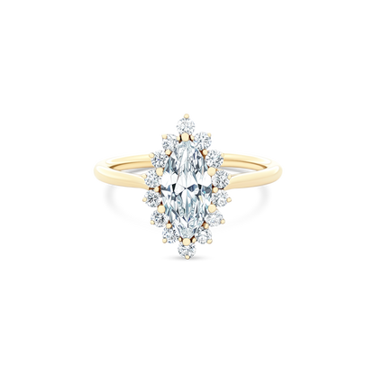Classique Creations Marquise Halo Diamond Engagement Ring — photo 1 of 2