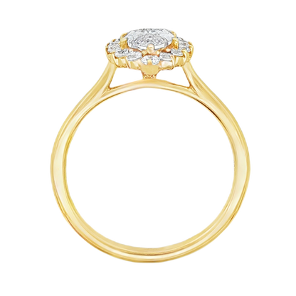 Classique Creations Marquise Halo Diamond Engagement Ring — photo 2 of 2