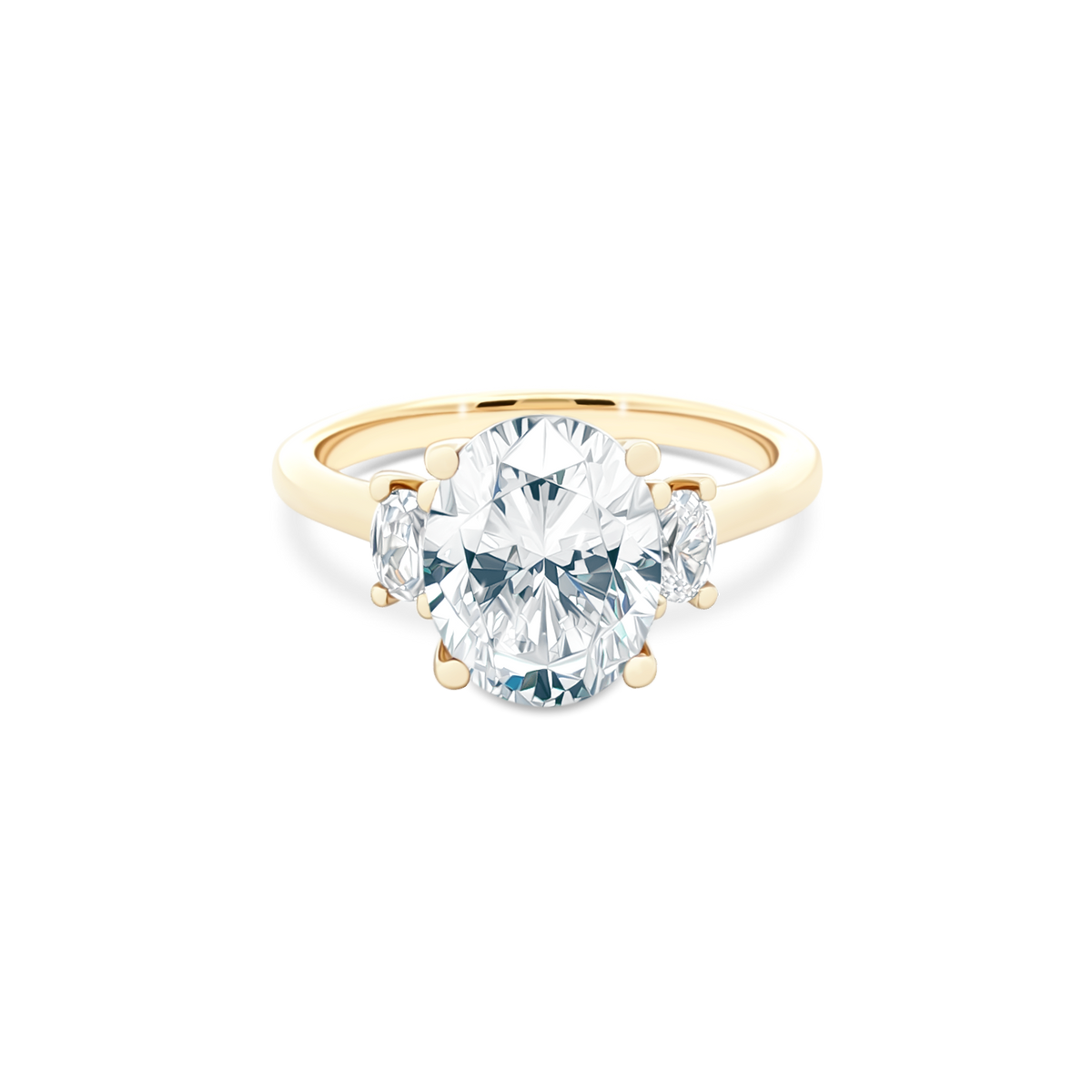Classique Creations Three Stone Diamond Engagement Ring — photo 1 of 3