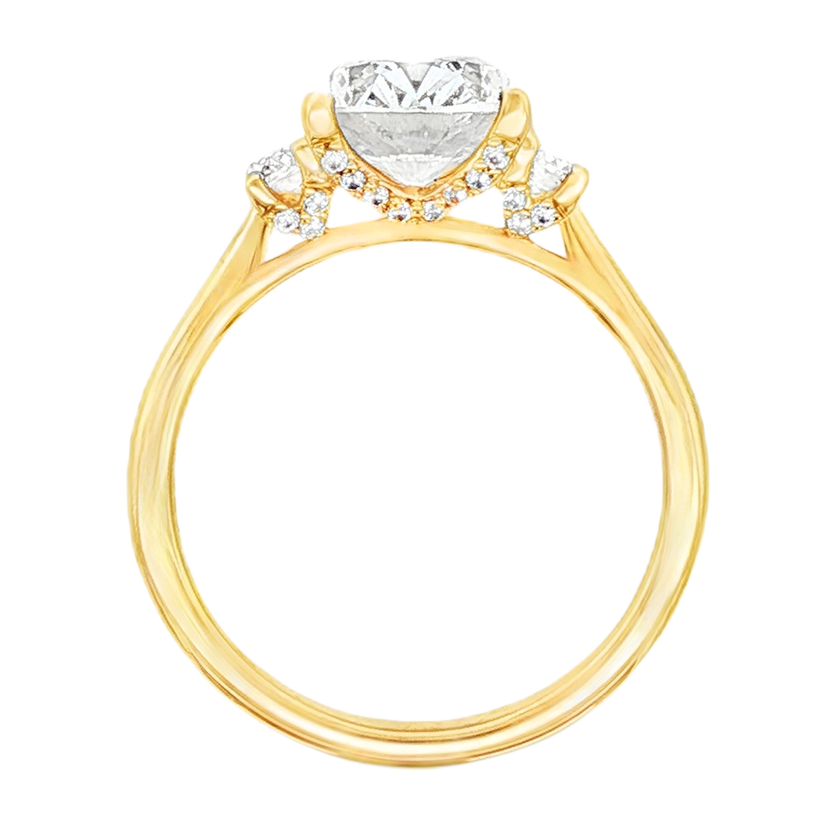 Classique Creations Three Stone Diamond Engagement Ring — photo 3 of 3