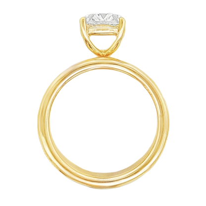 Classique Creations Oval Solitaire Diamond Engagement Ring — photo 3 of 3