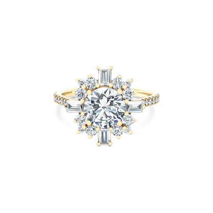 Classique Creations Round Halo Diamond Engagement Ring — photo 1 of 3