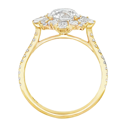 Classique Creations Round Halo Diamond Engagement Ring — photo 3 of 3
