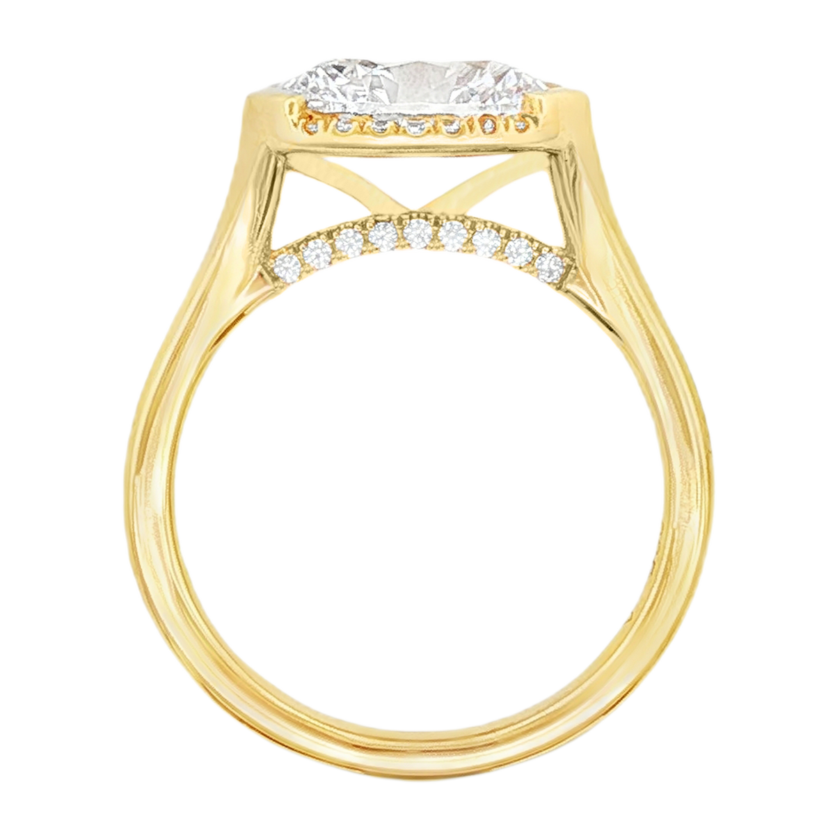 Classique Creations Oval Solitaire Diamond Engagement Ring — photo 3 of 3