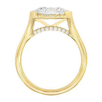 Classique Creations Oval Solitaire Diamond Engagement Ring — photo 3 of 3