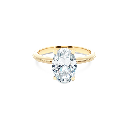 Classique Creations Oval Solitaire Diamond Engagement Ring — photo 1 of 3