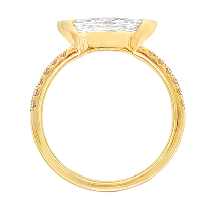 Classique Creations Marquis Half Bezel Diamond Engagement Ring — photo 3 of 3