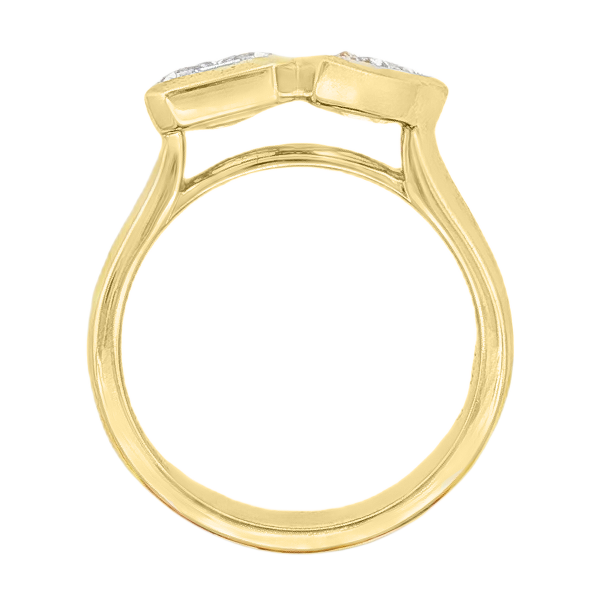 Classique Creations Pear and Emerald Bezel Diamond Engagement Ring — photo 3 of 3