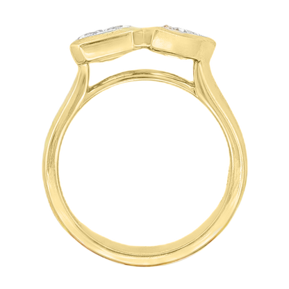 Classique Creations Pear and Emerald Bezel Diamond Engagement Ring — photo 3 of 3