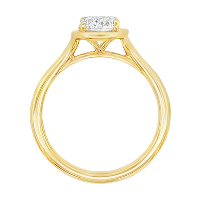 Classique Creations Oval Solitaire Diamond Engagement Ring — photo 3 of 3