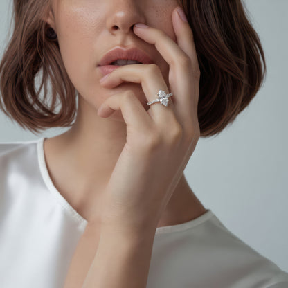 Classique Creations Marquise Cut Diamond Engagement Ring — photo 2 of 3