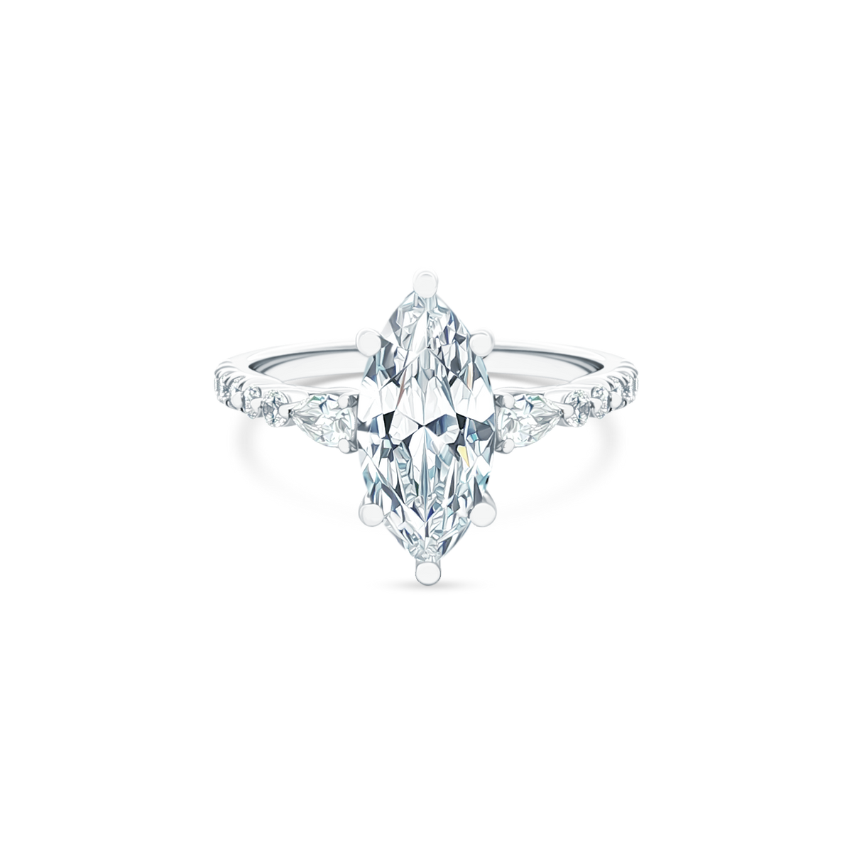 Classique Creations Marquise Cut Diamond Engagement Ring — photo 1 of 3