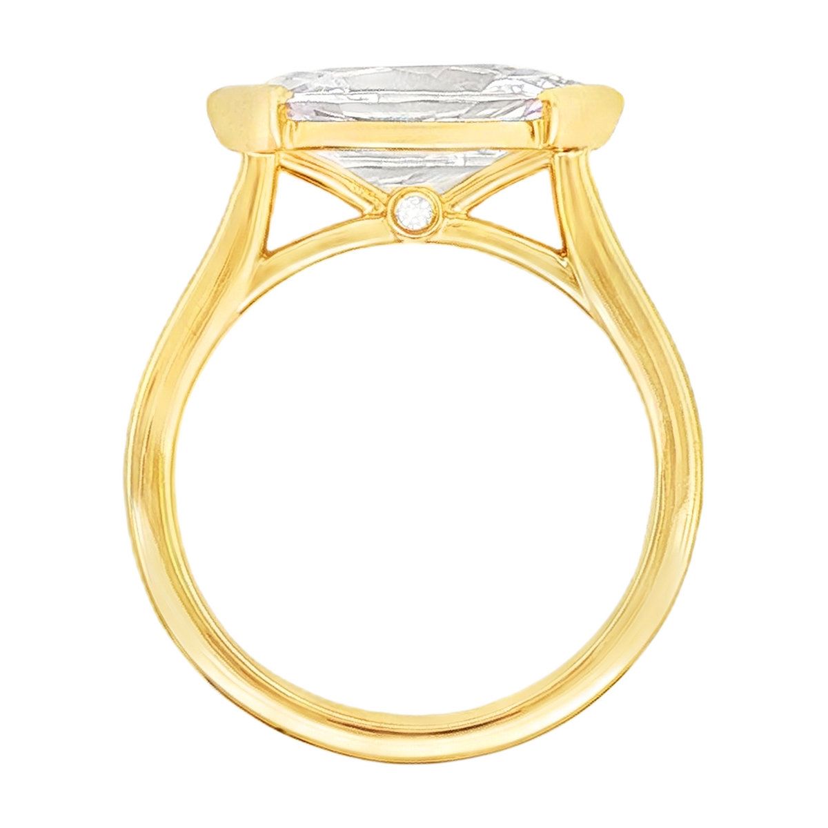 Classique Creations Marquis Half Bezel Diamond Engagement Ring — photo 3 of 3