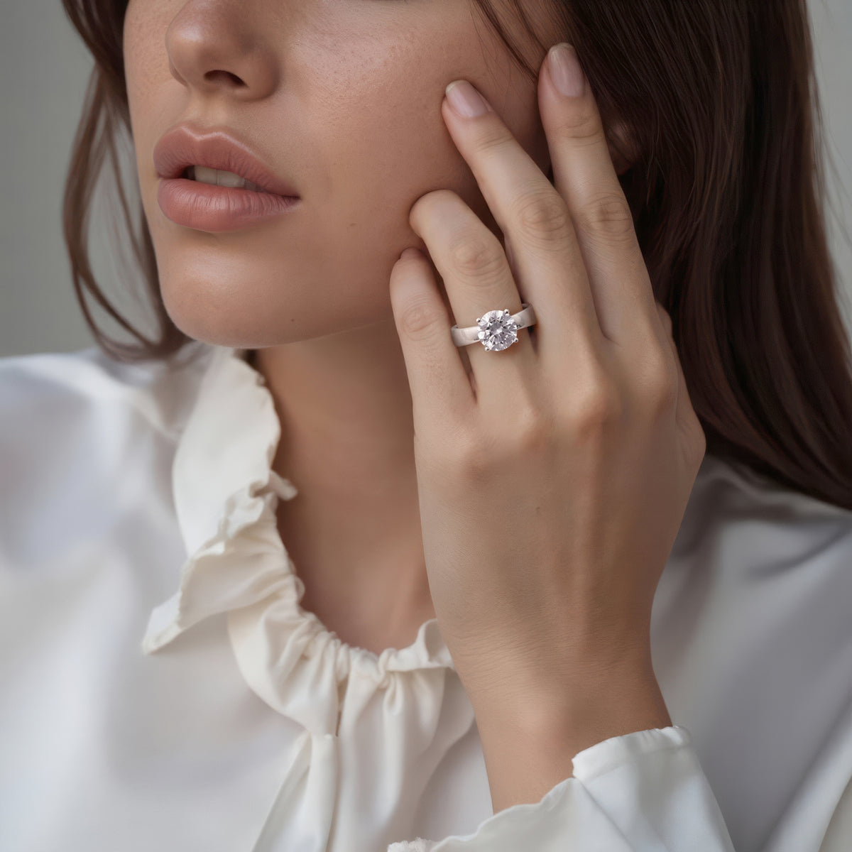 Classique Creations Round Solitaire Diamond Engagement Ring — photo 2 of 3
