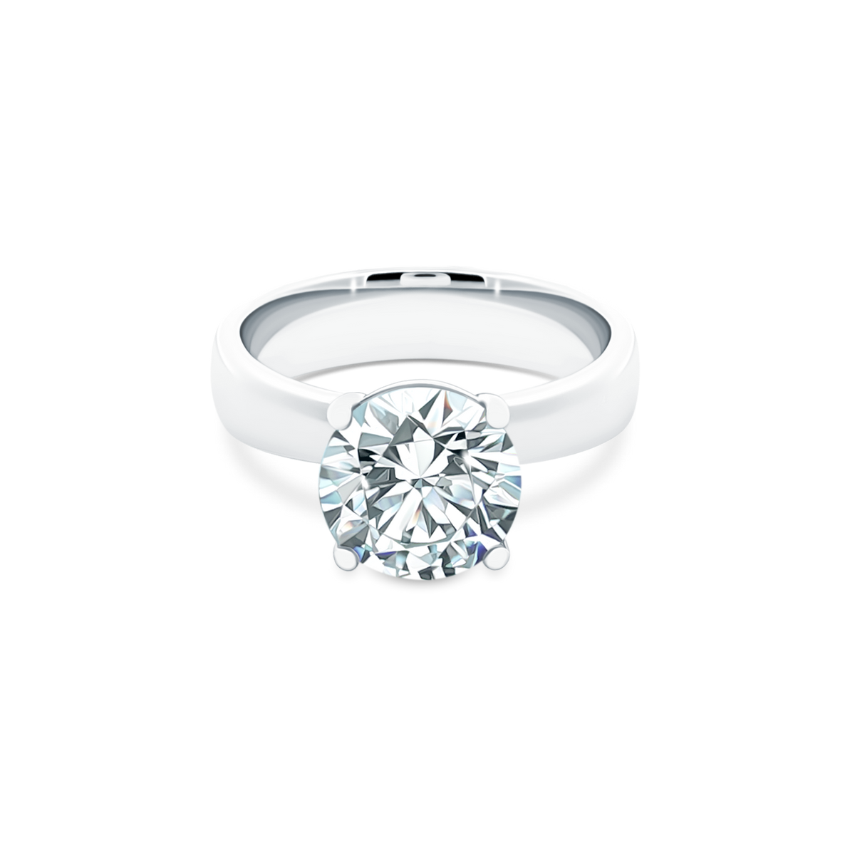 Classique Creations Round Solitaire Diamond Engagement Ring — photo 1 of 3