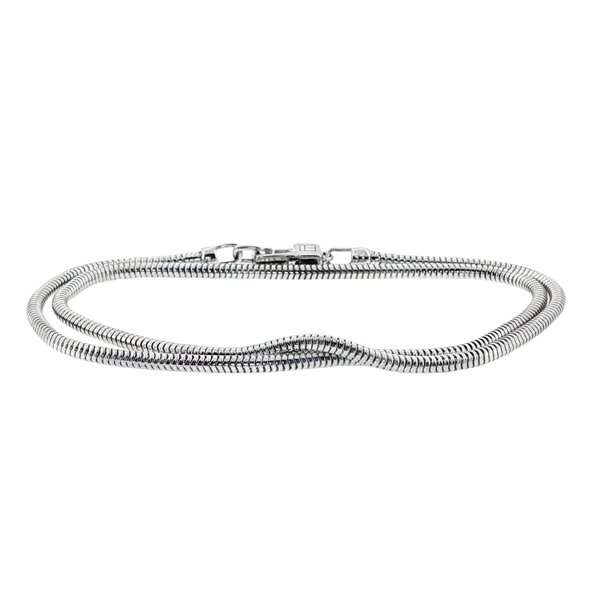Tateossian Serpente Chain Bracelet In Rhodium Plated Sterling Silver 2.4MM — photo 1 of 1
