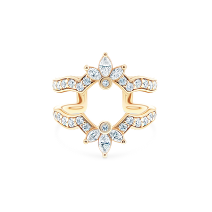 VNG-2032W Verragio Marquise & Round Diamond Wrap Guard Ring
