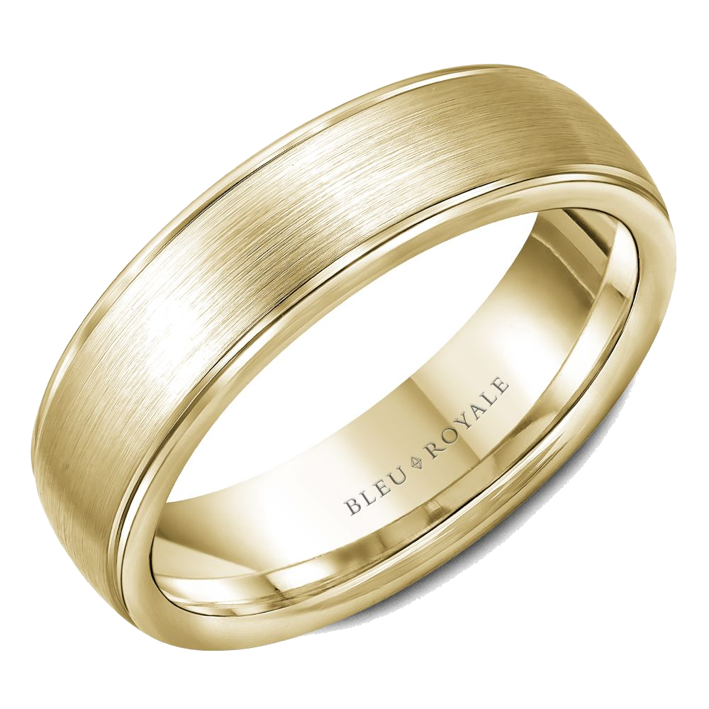 Crown Ring Bleu Royale Men's Band | 14K Gold | RYL-004Y65 — photo 1 of 2