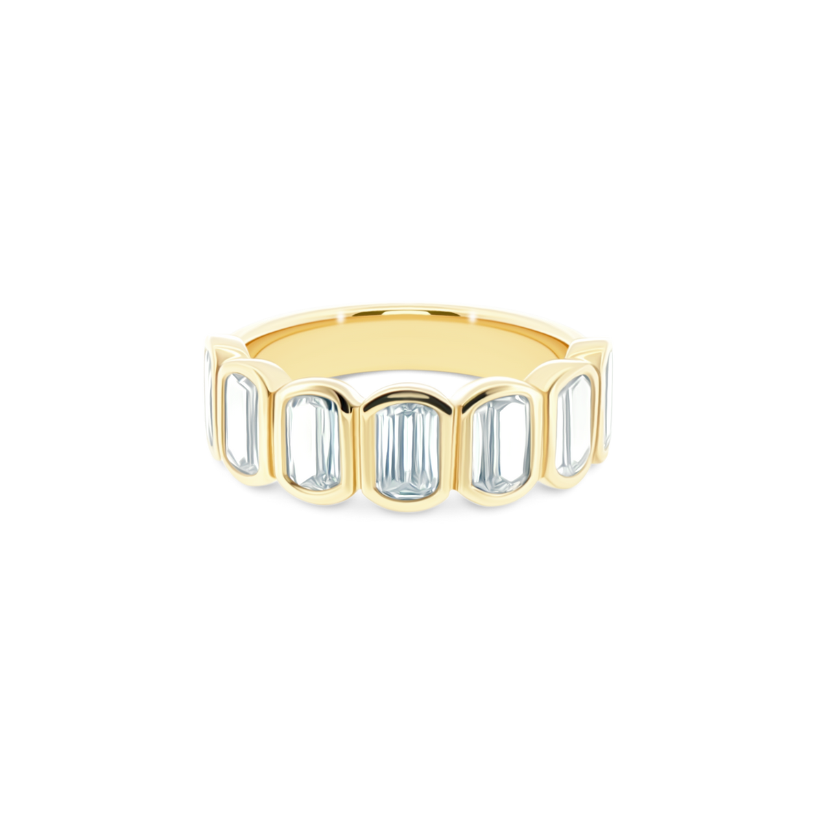18k yellow gold seven stone diamond band 110-9242