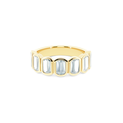 18k yellow gold seven stone diamond band 110-9242