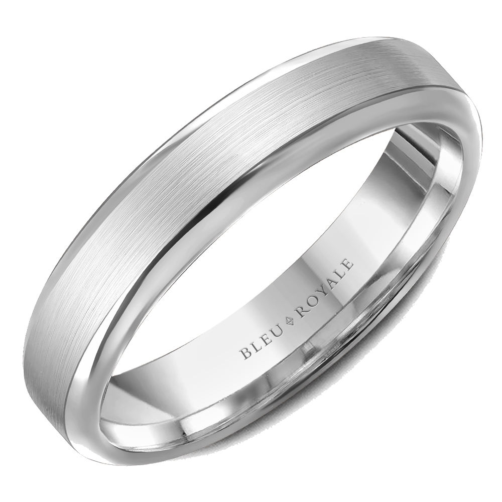 Crown Ring Bleu Royale Men's Band | 14K Gold | 5mm | RYL-076W5 — photo 1 of 1