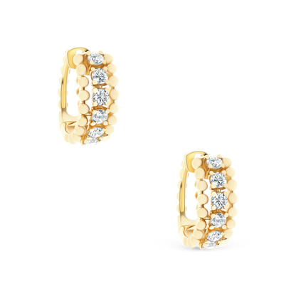 .50ct 14k Yellow Gold Diamond Hoops, SKU 150-6524