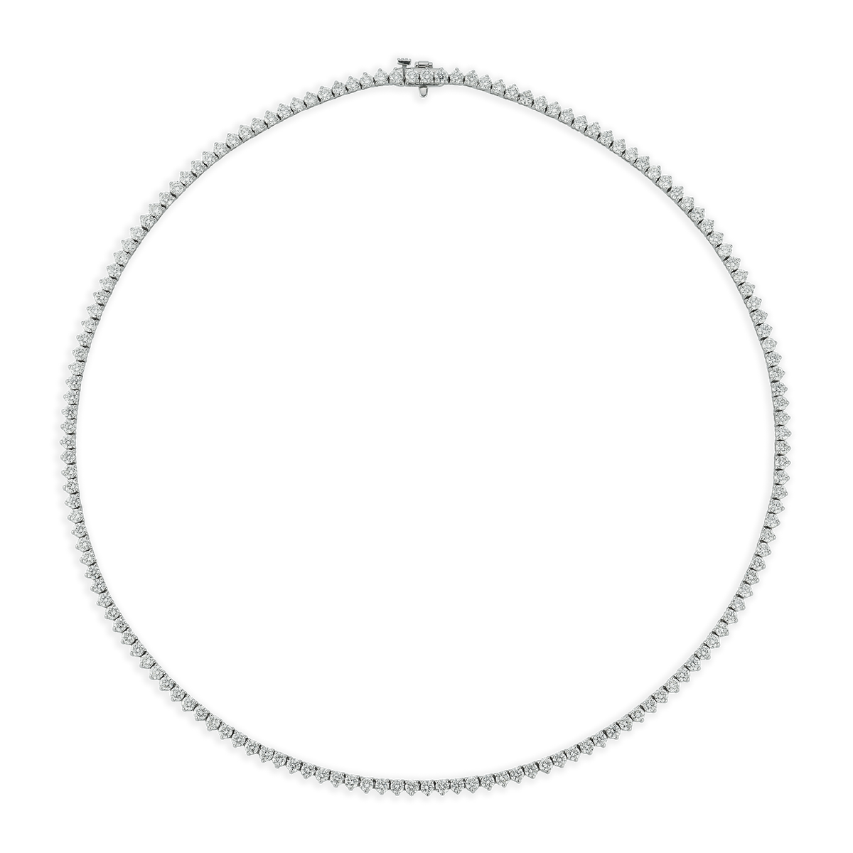 6.21ct 18k White Gold Diamond Tennis Necklace 165-1887