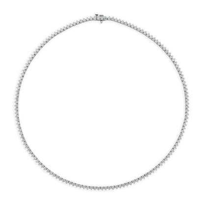 6.21ct 18k White Gold Diamond Tennis Necklace 165-1887